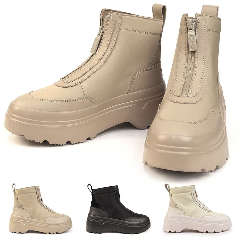 【あす楽】ハンター HUNTER レディース 防水 ブーツ WFS1000LNY エクスプローラー アンクル ジップ フラットフォームブーツ WOMENS ZIP ANKLE FLATFORM