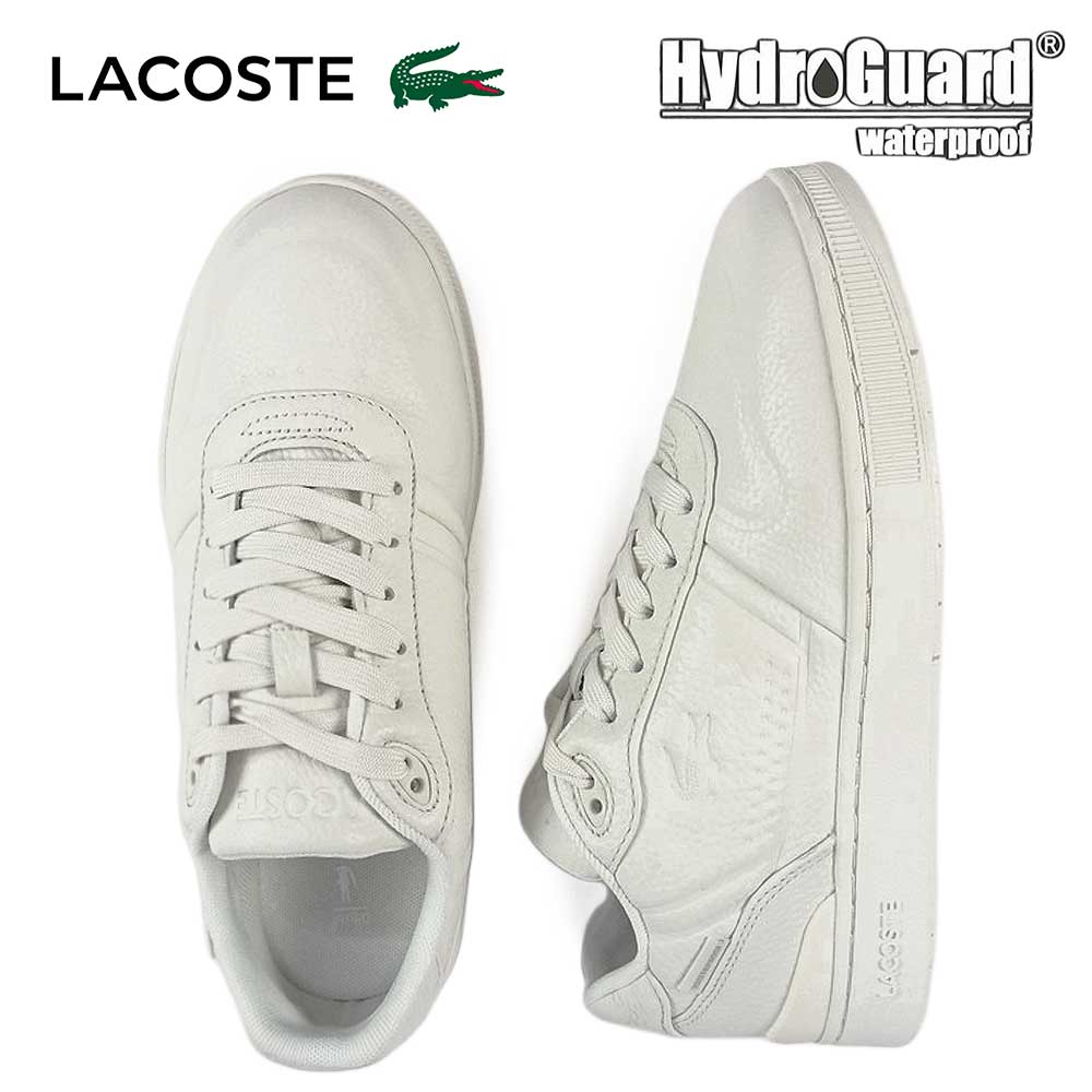 ラコステ LACOSTE レディース 防水スニーカー 白 レザー Tクリップ シールド 225 1 SFA 50SFA0201 本革 T-CLIP SHIELD 225 25秋冬新作
