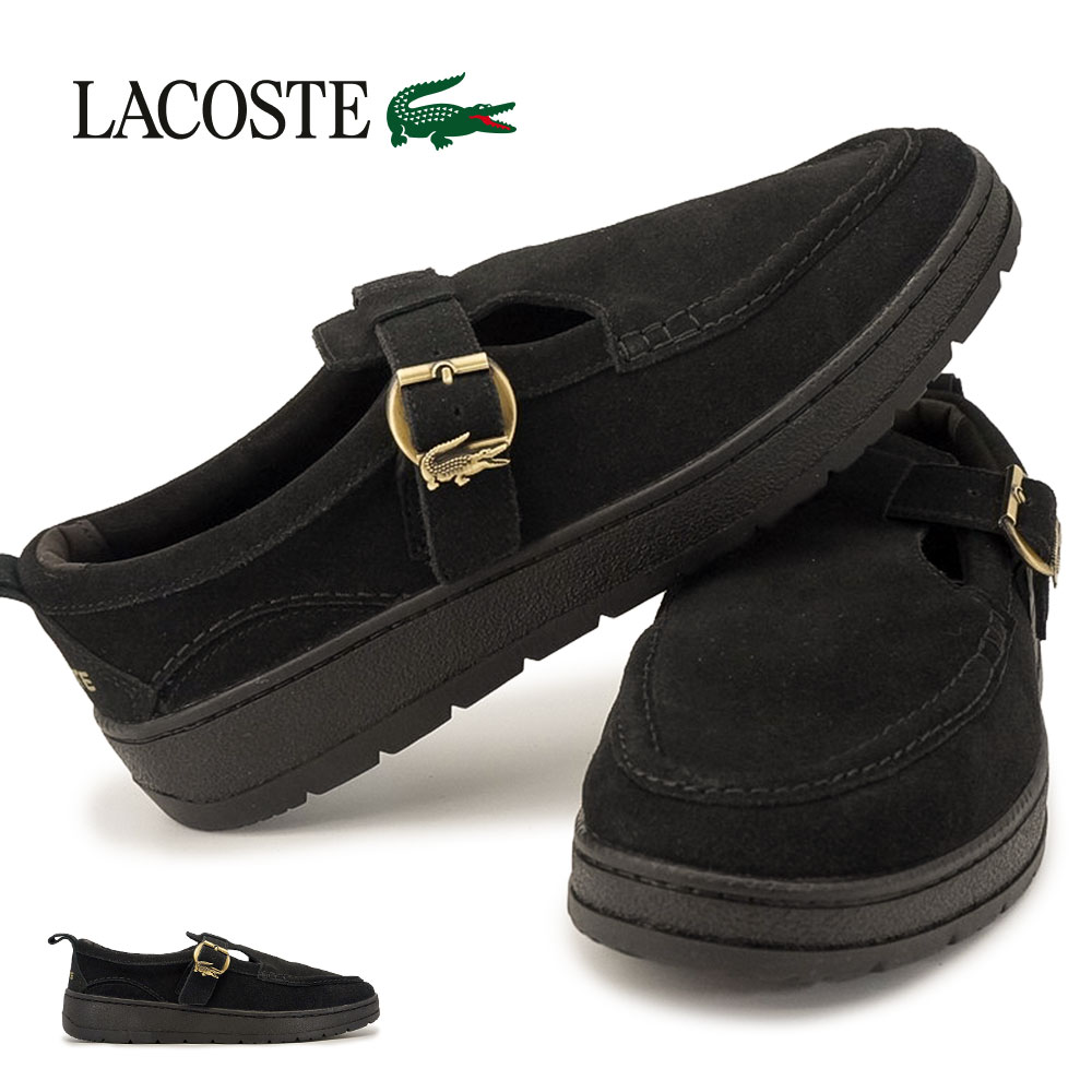 樂天商城 - ラコステ LACOSTE メンズ スニーカー アンパイア MJ メリージェーン スエード レザー ブラック ストラップシューズ UMPIRE MJ 126 2 SMA 26春夏新作