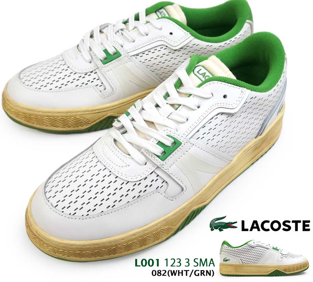 ラコステ レザースニーカー メンズ 【あす楽】ラコステ LACOSTE スニーカー レザー メンズ 45SMA0068 L001 123 3 SMA コートシューズ テニスシューズ ストリートスニーカー L001 123 3 SMA