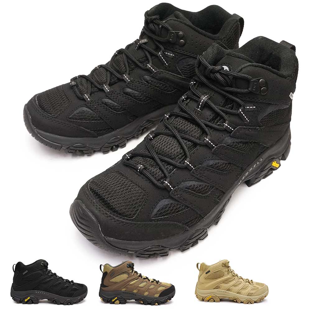 【あす楽】メレル MERRELL 防水 アウトドアシューズ モアブ 3 シンセティック ミッド GTX ゴアテックス 防水 透湿 メンズ 全天候型 ハイキング トレッキング ミッドカット MOAB 3 SYNTHETIC MID GORE-TEX