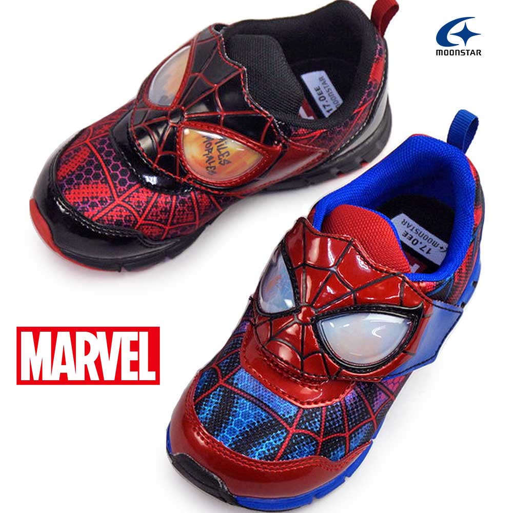 ムーンスター MoonStar キッズ スニーカー MV 030 マーベル スパイダーマン 子供靴 抗菌 男の子 MARVEL 26春夏新作