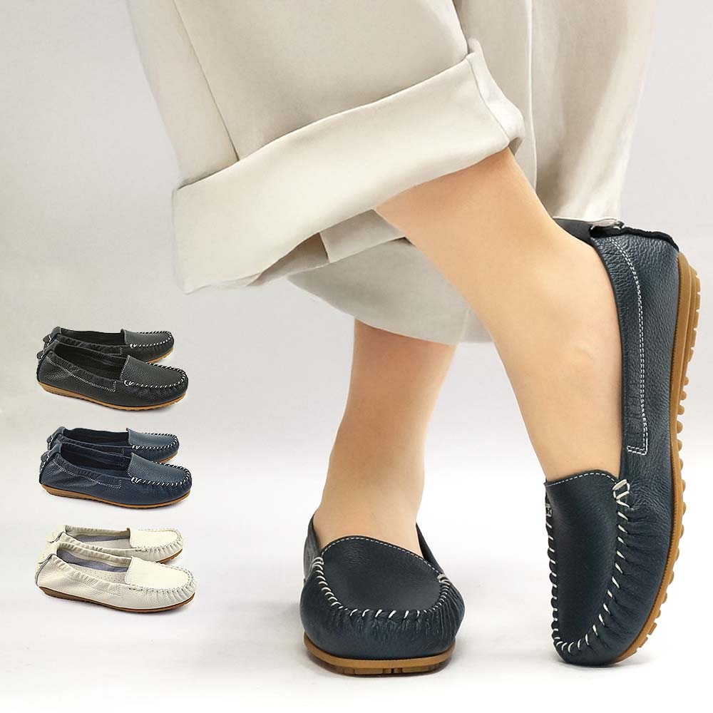 レディース モカシン レザー ローファー フラットシューズ ローヒール YK0001 ORUGORU オルゴル