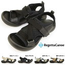 Regetta Canoe レディース サンダル CJFD5370 メッシュ ストラップ マジック 日本製 リゲッタ カヌー