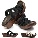 Regetta Canoe レディース サンダル CJLW4510 3E マクラメ コルク調 ウェッジヒール エスニック 日本製 リゲッタ カヌー