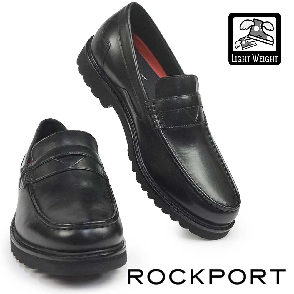 ロックポート 靴 メンズ マーベリック ペニー 軽量 革靴 ローファー ワイド B25S24W ブラック 牛革 ペ..