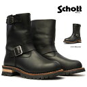 【P10倍祭 6/11(水)1:59まで】Schott メンズ エンジニアブーツ S23001 本革 メンズブーツ ロングブーツ バイカー ライダー ショット