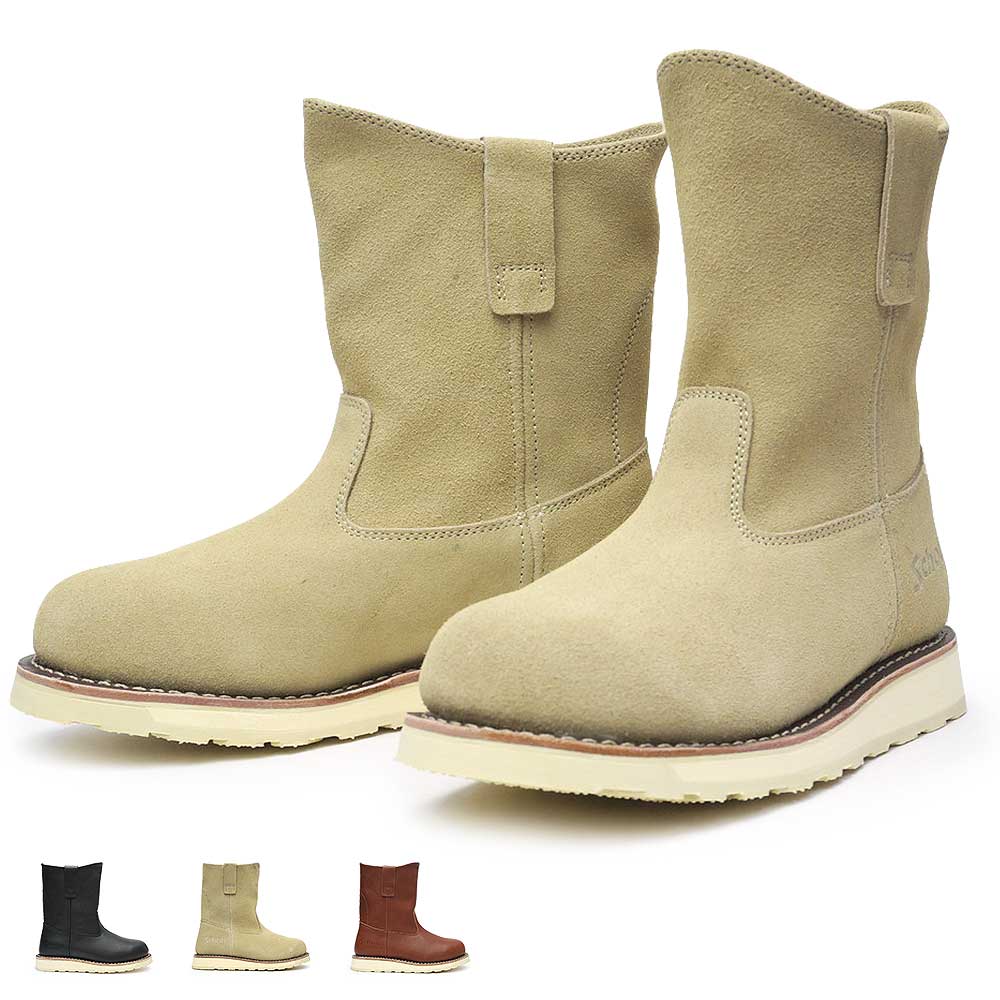 Schott メンズ ブーツ S24100 ウエリントン 本革 バイカー ショット