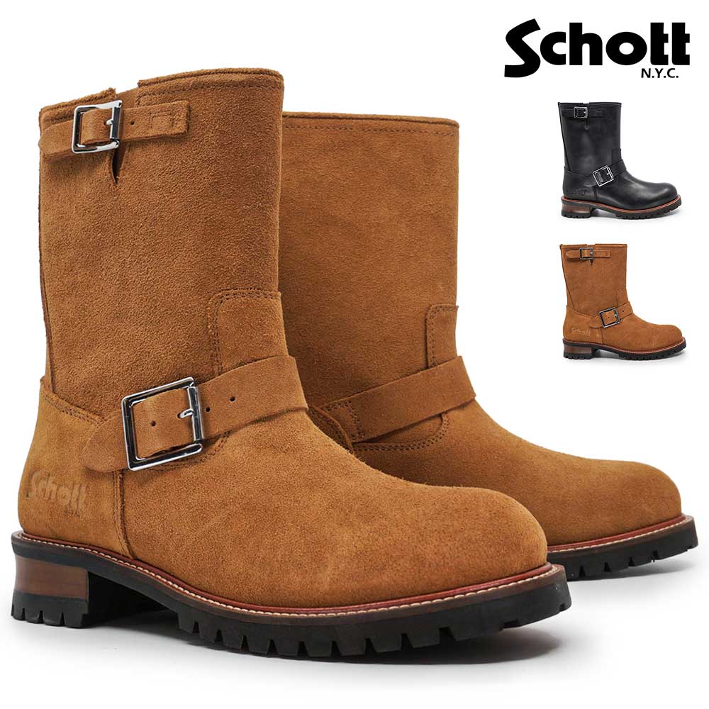 ショット ブーツ エンジニアブーツ メンズ レディース S28001 バイカー 本革 ライダース バックルブーツ アメカジ Schott Engineer boots 26春夏新作