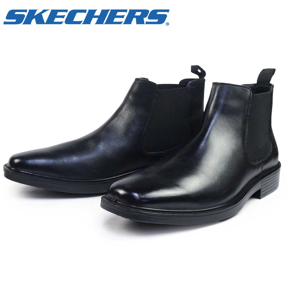 スケッチャーズ SKECHERS メンズ ブーツ 205072 ミラー ボリス サイドゴア レザー カジュアルブーツ MI..