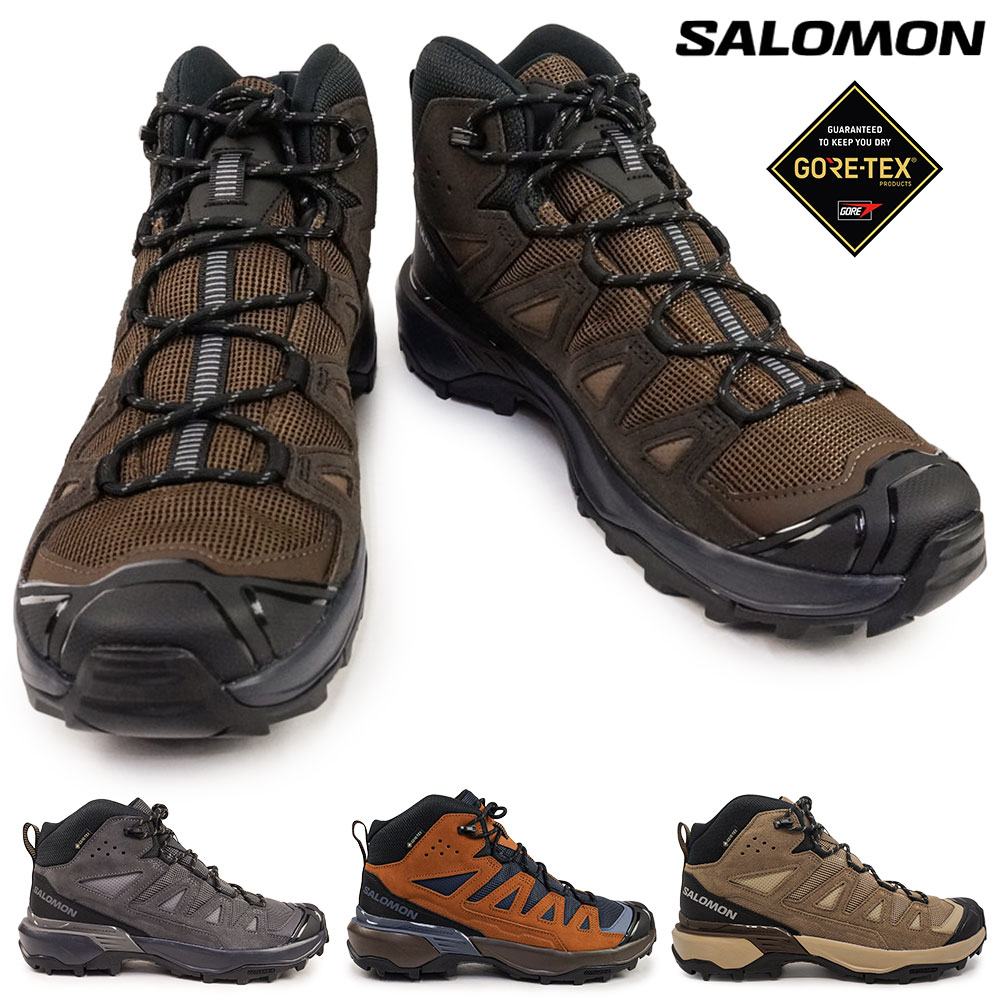 Rakuten - 【P10倍セール 6/11(木)1:59まで】サロモン SALOMON メンズ 防水 スニーカー X ウルトラ 360 LTR MID GTX ハイキング アウトドア ゴアテックス X ULTRA 360 LEATHER MID GORE-TEX