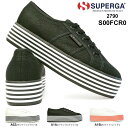 【あす楽】スペルガ SUPERGA スニーカー レディース 厚底 S00FCR0 2790 ストライプ ラバーソール ストライプ ボーダー