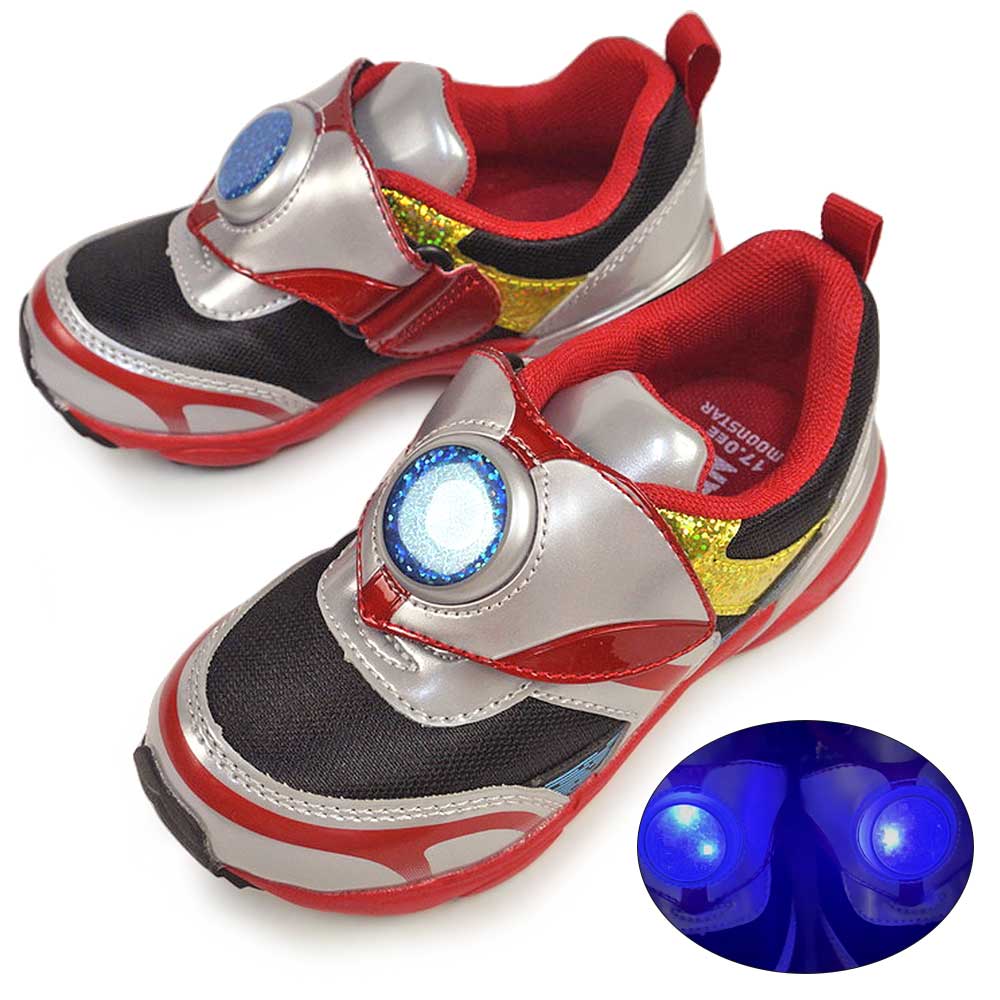 ウルトラマン MoonStar キッズ 光る靴 スニーカー UT155 抗菌防臭 子供靴 ULTRAMAN