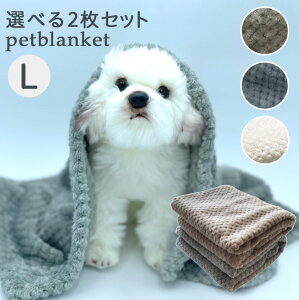 犬 猫 ドッグ ブランケット ペット用 毛布 ふわふわ 洗える 保温 シンプル 中厚手 2枚組 (70x100cm(large))