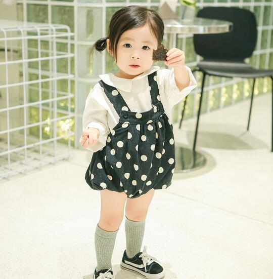 キッズ ベビー服 サロペット オーバーオール カバーオール 水玉 ドット柄 ストライプ チェック柄 男の子 女の子 秋 冬 春 ジュニア おそろい 洋服 オシャレ 66cm 73cm 80cm 90cm