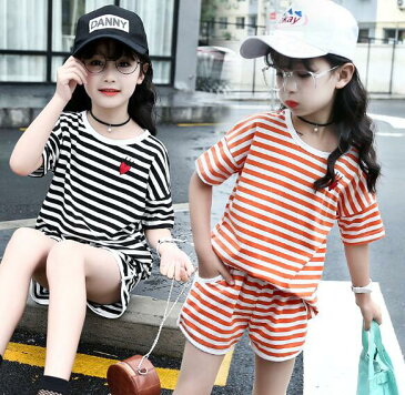 キッズ ベビー服 子供服 上下セット ダンス セットアップ 女の子 半袖 tシャツ ボトムス パンツ 春 夏 秋 大人っぽい カジュアル ナチュラル 110cm 120cm 130cm 140cm 150cm 160cm