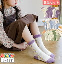 【送料無料】キッズ ベビー 子供 靴下 1歳～12歳 くつ下 5足セット 詰め合わせ ソックス まとめ買い 安い かわいい 女の子 カジュアル レトロ ジュニア おそろい オシャレ その1