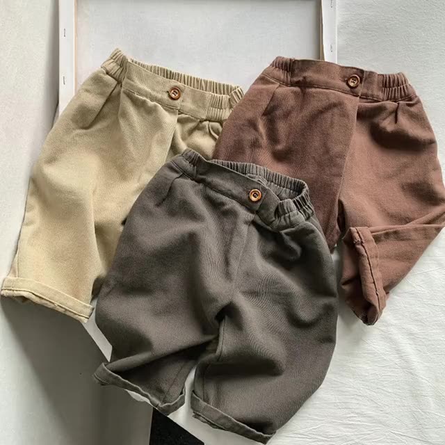 【在庫処分】キッズ ベビー服 ボトムス 子供服 パンツ カジュアルパンツ ロング ズボン 無地 男の子 女の子 秋 冬 春 ゆったり ジュニア おそろい 洋服 オシャレ 80cm 90cm 100cm 110cm 120cm 130cm