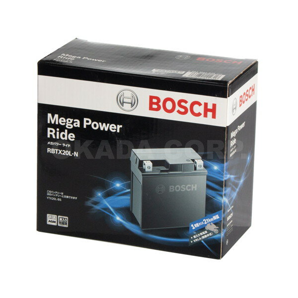 ボッシュ(BOSCH）RBTX20L-N バイク用バッテリー メガパワーライド 液入り