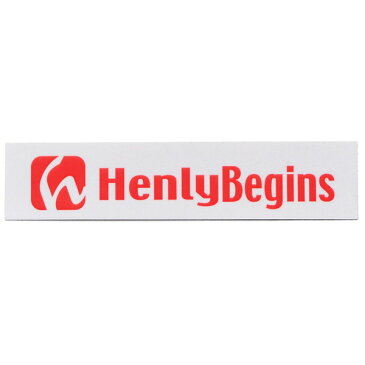 デイトナ 21477 バイク ステッカー ブランドロゴ HenlyBegins 角型 90×20mm ホワイト