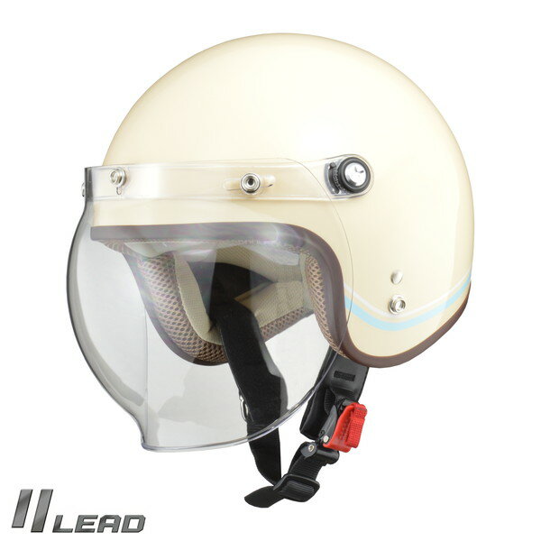 リード工業 NOVIA ノービア バブルシールド付き ジェットヘルメット LINE.IV レディースフリー（55〜57cm未満）
