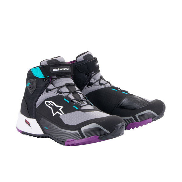 アルパインスターズ CR-X WOMEN'S DRYSTAR RIDING SHOE ウィメンズ 防水 ライディング シューズ (1370 BLACK GRAY PLUM TEAL) 2611523