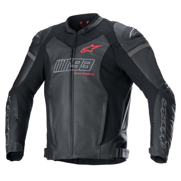 アルパインスターズ MM93 TRACK LEATHER JACKET マルケスモデル レザージャケット (1303 BLACK BRIGHT RED) 3100922