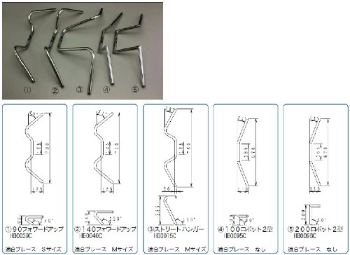 大阪単車用品工業 ハリケーン　HB0096C 200ロボット2型 ハンドル クロームメッキ 外径φ22.2mm 内径φ18mm