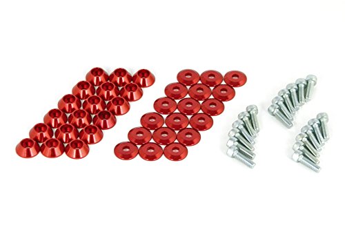 スペシャルパーツ武川 アルミ削り出し ドレスアップリテ-ナ-セット (レッド)　弊社モンキー合わせホイール用（8/10インチ）　品番：06-10-0002