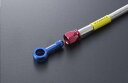 BUILD A LINE ユニバーサル ブレーキホース ロードモデル用 アルミ(レッド)フィッティング クリア ホース ホース全長110mm A30070