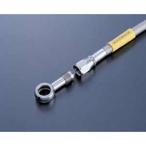 BUILD A LINE ユニバーサル ブレーキホース ロードモデル用 ステンレスフィッティング クリア ホース ホース全長2185mm B32145