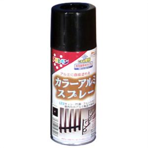アサヒペン カラーアルミスプレー 300ML 黒