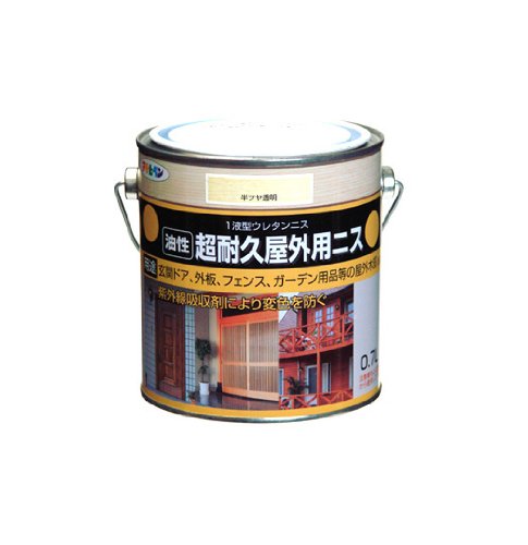 &nbsp;メーカー&nbsp;アサヒペン&nbsp;商品カテゴリ&nbsp;塗装材＞ニス&nbsp;発送目安&nbsp;1〜2週間以内に発送予定&nbsp;お支払方法&nbsp;銀行振込・クレジットカード&nbsp;送料&nbsp;送料無料&nbsp;特記事項&nbsp;&nbsp;その他&nbsp;[塗装材]
