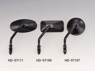 KIJIMA キジマ ステムミラー ラウンドタイプ ブラック/レフト　HD-07167