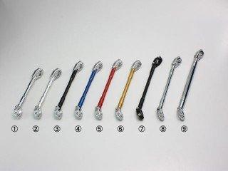 ハリケーン　HB0678R ハンドルブレース XSサイズ レッド＆シルバー φ7/8インチハンドル用 クランプピッチ200mm