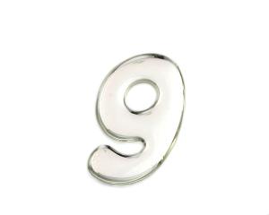 HIKARI 光 SM35-9 シルバーメタル文字 9