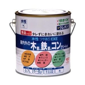 &nbsp;メーカー&nbsp;ニッペホームプロダクツ&nbsp;商品カテゴリ&nbsp;塗装材＞塗料缶・ペンキ&nbsp;発送目安&nbsp;2日〜3日以内に発送予定（土日祝除）&nbsp;お支払方法&nbsp;銀行振込・クレジットカード&nbsp;送料&nbsp;送料無料&nbsp;特記事項&nbsp;&nbsp;その他&nbsp;●屋内外の鉄部・木部・コンクリートなど、広い用途に使えます。(床面には塗れません) ●タレずに塗れる、1回塗りの水性ツヤあり塗料です。●イヤな臭いのない無臭タイプの塗料です。●乾きが早く(約1時間)、乾くと日光や雨に強い塗膜となります。●仕様;水性●種別;アクリルエマルションペイント・つやあり●乾燥時間;夏(30°C):約1時間、冬(10°C):約2時間●塗り面積(1回塗り):0.7L-約6m2