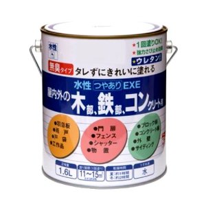 &nbsp;メーカー&nbsp;ニッペホームプロダクツ&nbsp;商品カテゴリ&nbsp;塗装材＞塗料缶・ペンキ&nbsp;発送目安&nbsp;2日〜3日以内に発送予定（土日祝除）&nbsp;お支払方法&nbsp;銀行振込・クレジットカード&nbsp;送料&nbsp;送料無料&nbsp;特記事項&nbsp;&nbsp;その他&nbsp;●屋内外の鉄部・木部・コンクリートなど、広い用途に使えます。(床面には塗れません) ●タレずに塗れる、1回塗りの水性ツヤあり塗料です。●イヤな臭いのない無臭タイプの塗料です。●乾きが早く(約1時間)、乾くと日光や雨に強い塗膜となります。●仕様;水性●種別;アクリルエマルションペイント・つやあり●乾燥時間;夏(30°C):約1時間、冬(10°C):約2時間●塗り面積(1回塗り):1.6L-約15m2