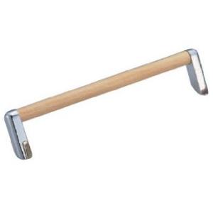 SHIROKUMA シロクマ 木目ニュートンハンドル 90ミリ Lオーク/クローム HC-34