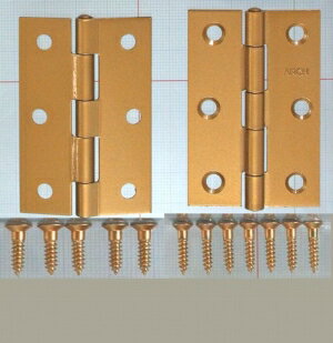 和気産業 厚口カラー丁番 VE-013 64mm ゴールド 500501300