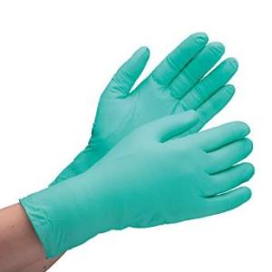 ミドリ安全 ニトリル使い捨て手袋 薄手 粉なし 200枚入 緑 M VERTE-761H M