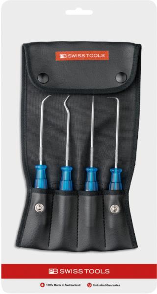 PBスイスツールズ社 7681.SETCN ピックツール4本セット (ロールケース付) 7681.SETCN