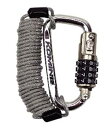 KOMINE LK-115 CARABINER WIRE LOCK SILVER 09-115/SL