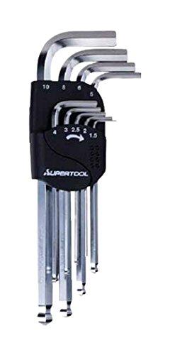 スーパーツール スーパー ロングボールポイント六角棒レンチ(9本組)1.5〜10mm HKLB9S 3848906