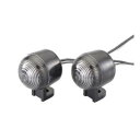 【在庫限即納】キタコ ワレンズミニウインカーSET (スモークレンズ) 2ヶSET 12V8Wアンバーウェッジ球付属 (品番) 102-80-0500-30