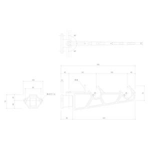 HILOGIC ハイロジック バルコニー物干金物ホワイトクリーム横収納型