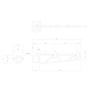 HILOGIC ハイロジック バルコニー物干金物ホワイトクリーム横収納型