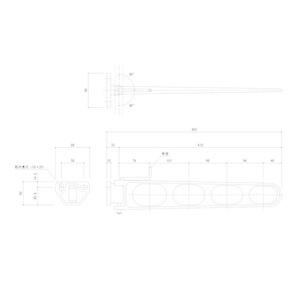 HILOGIC ハイロジック バルコニー物干金物ホワイトクリーム横収納型
