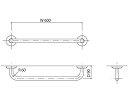 新協和 握りバー 化粧丸座80φ標準取 バフ研磨