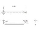新協和 握りバー 化粧丸座80φ標準取 バフ研磨
